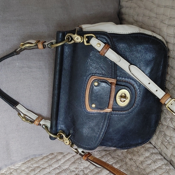 Coach Handbags - Coach Willis 70th Anniversary Navy Colorblock crossbody 19031